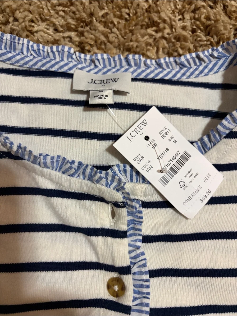 J. Crew soft striped